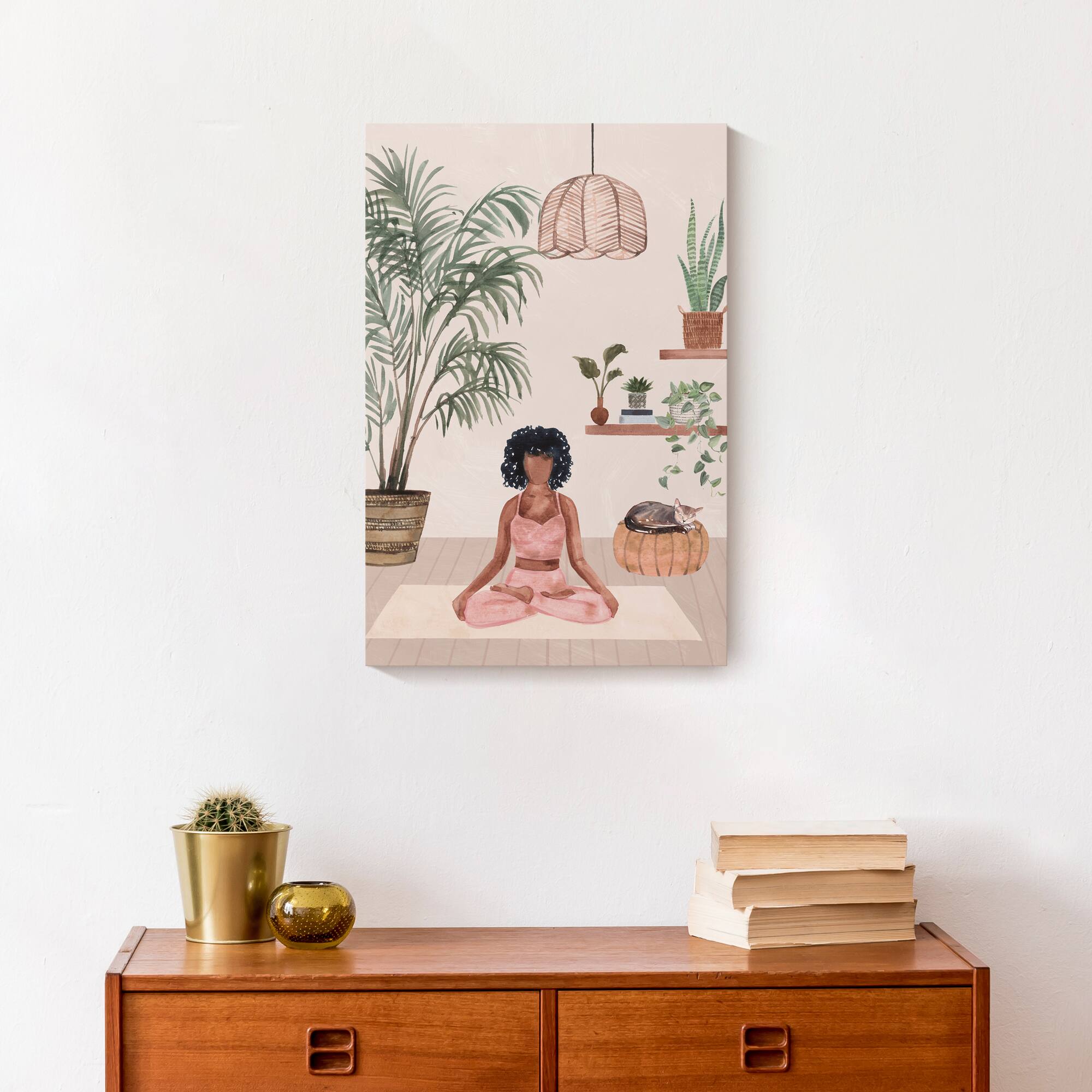 Serene Yoga Scene I 12" x 18" Canvas Wall Art